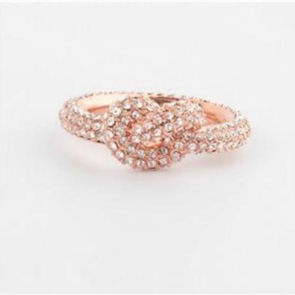 Michael Kors Brilliance Crystal Rose Knot Ring 7 - Picture 3 of 5